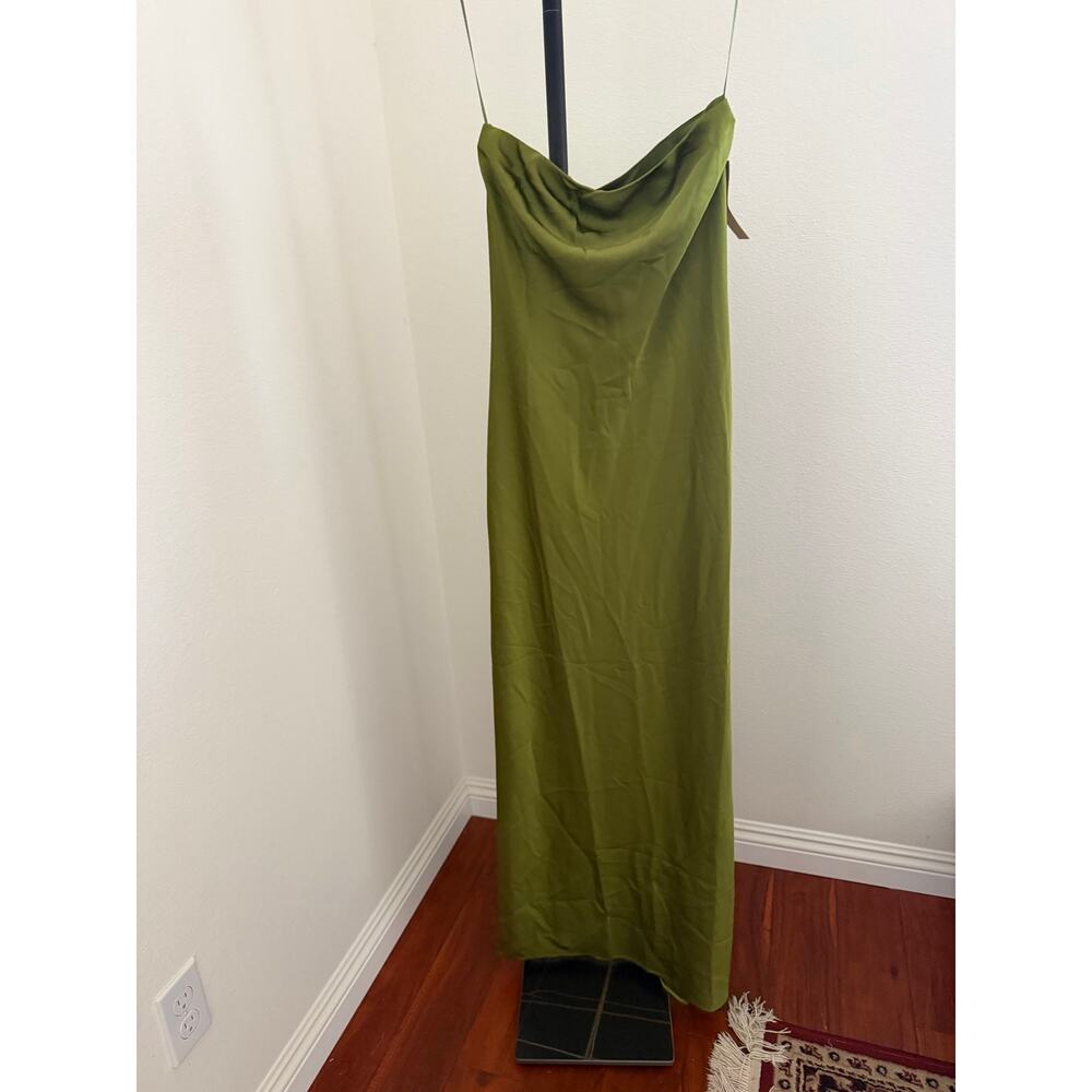 New O.P.T Marice dress satin clover green size S - Picture 2 of 5
